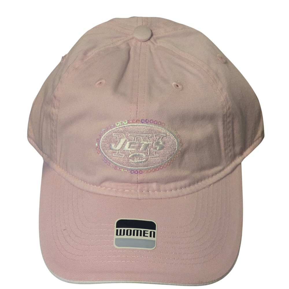 New‎ York Jets Women's Pink Dad Hat NFL Team Apparel One Size Fits All